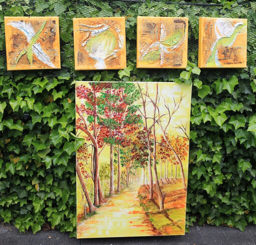 ... an einer wirklich langen grünen Wand